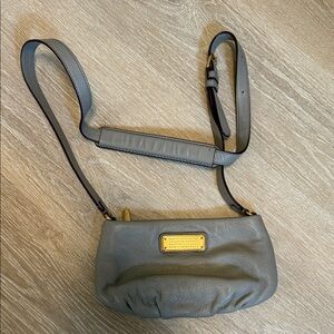 Marc Jacobs Light Grey Leather Crossbody Bag